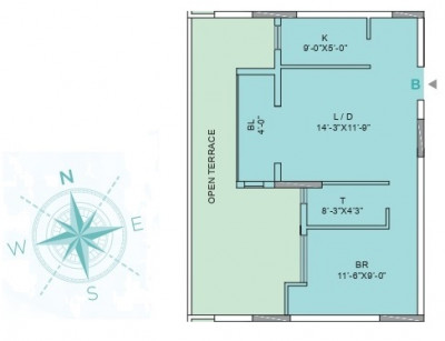 2 BHK (676 - 694 Sq-ft)