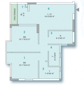 2 BHK (829 - 856 Sq-ft)