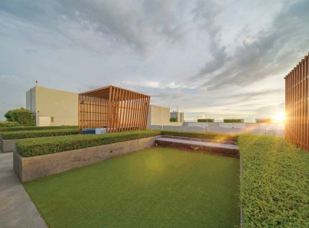 Rooftop Garden with Party Lawn