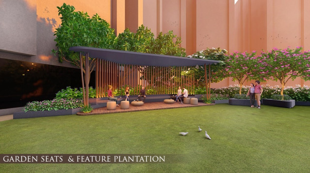 Garden Seats with Feature Plantation